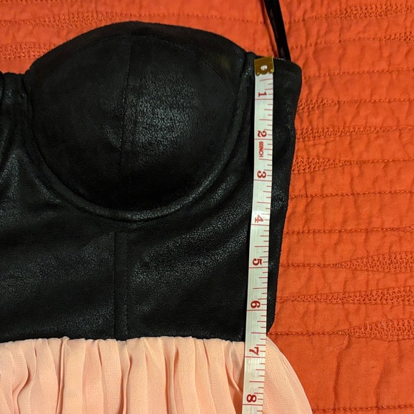 Material Girl Flirty Black and Pink Strapless Dress - Picture 9 of 9